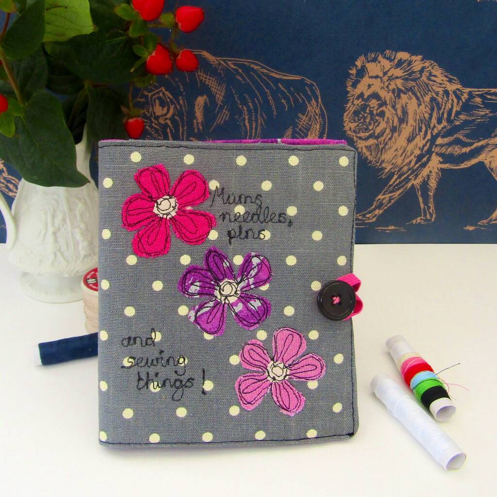 Personalised Dotty Flowers Needle And Sewing Case, 1 of 10