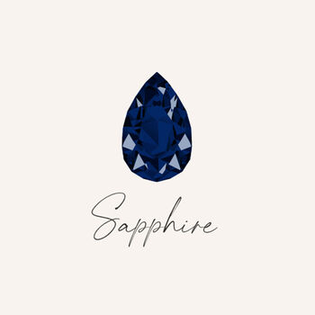 September Birthstone Sapphire Sterling Silver Huggie Hoop Earrings, 7 of 11