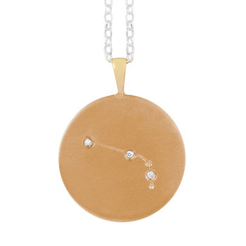 Constellation Necklace With Diamonds Aries Star Sign, 2 of 3