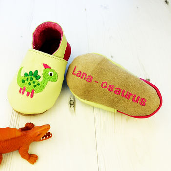 Dinosaur Mix 'N' Match Baby Shoes, 2 of 8