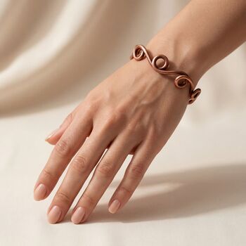 Handmade Twisted Copper Cuff Bracelet, 3 of 7