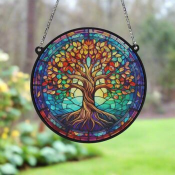 Tree Of Life Stained Glass Effect Suncatcher, 3 of 6