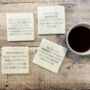 Set Of Four Marble Famous Cricket Quotes Coasters, thumbnail 3 of 4