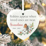 Robins Appear Ceramic Heart Hanging Decoration Bauble + Gift Box, thumbnail 7 of 7