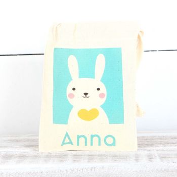 Personalised Bunny Rabbit Easter Cotton Bags, 2 of 5