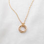 Personalised Interlocking Birthstone Ring Necklace, thumbnail 2 of 7