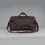 Genuine Leather Holdall With Stitched Detail, thumbnail 4 of 12
