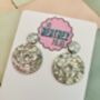 CD Statement Earrings / 90s Nostalgia Mixtape Gift / Holographic Music Jewellery / Gift For Music Lovers, thumbnail 3 of 6