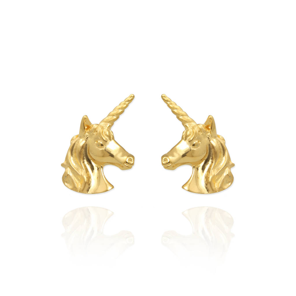 Unicorn Stud Earrings By Jana Reinhardt | notonthehighstreet.com