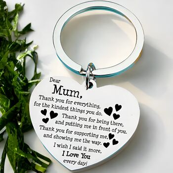 Mum Gratitude Keyring Mothers Gift, 3 of 4
