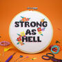 Strong As Hell Cross Stitch Craft Kit, thumbnail 1 of 3