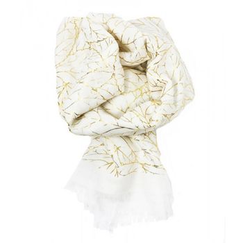 White And Cream Foil Scarf, 2 of 7