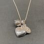 Sterling Silver Heart Charms Necklace, thumbnail 1 of 3