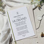 Happy Father's Day To My Husband Card, thumbnail 1 of 4