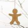Gingerbread Man Wooden Christmas Ornament, thumbnail 1 of 2