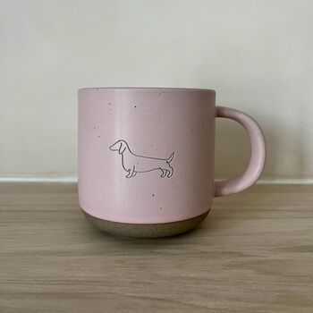 Dachshund Gift Box With Tea/ Coffee Mug And Engraved Wood And Marble Coaster Presented In A Gift Box, 6 of 7
