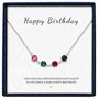 Personalised Square Shaped Family Birthstones Necklace, thumbnail 11 of 12
