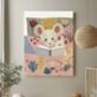 Bedtime Story Mouse Nursery Art Print, thumbnail 2 of 5