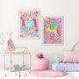 Pink Unicorn Name Print Set, thumbnail 5 of 12