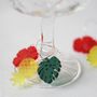 Wine Glass Charms, Tropical, Set Of Six, thumbnail 2 of 8