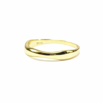 Irregular Band Ring, Gold Vermeil On 925 Silver, 7 of 10