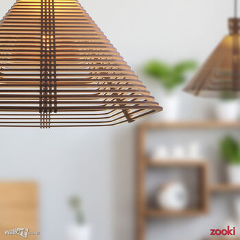 Zooki 20 'Ra' Wooden Pendant Light, 10 of 11