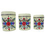 Hand Painted Tea Coffee Sugar Canister Trio, thumbnail 2 of 8