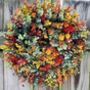 Handmade All Season Multi Coloured Outdoor Wreath, thumbnail 5 of 6