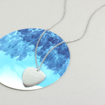 Personalised Stainless Steel Plectrum Necklace, 6 of 7