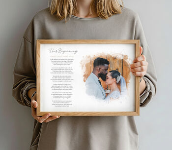 Personalised Wedding Vows Photo Poem Print, 11 of 12