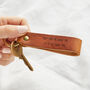 Leather Coordinate Keyring, thumbnail 2 of 3