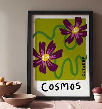 October Birth Flower Cosmos Print, 2 of 3