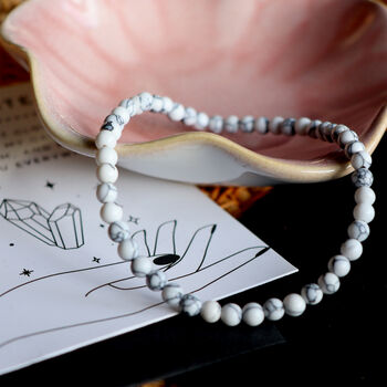 Howlite Crystal Bracelet With Gift Message Poem, 4 of 6