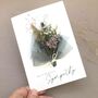 Sympathy Dried Flower Bouquet Card, thumbnail 6 of 10