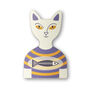 Cats In Stripy T Shirts Wooden Fridge Magnets, thumbnail 3 of 6
