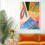 Colourful Oversized Abstract Leaf Art Print, thumbnail 1 of 12