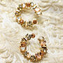 Gem Stone Circle Garland Earrings In Rose Gold, thumbnail 2 of 2