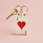 Personalised Ace Of Hearts Couples Keyring Set, thumbnail 2 of 5