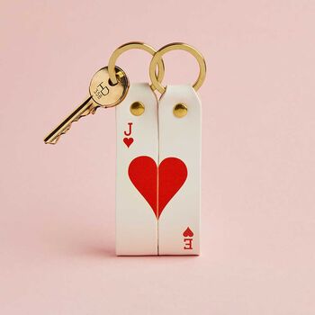 Personalised Ace Of Hearts Couples Keyring Set, 2 of 5