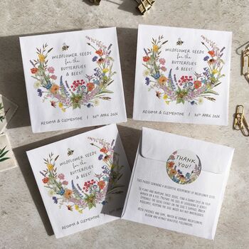 10 Cottage Garden Wildflower Seed Packet Wedding Favours, 5 of 7