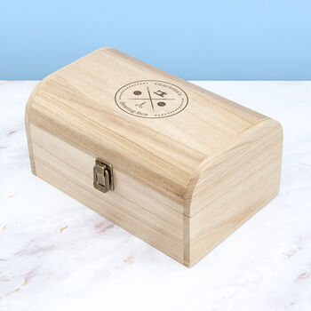 Personalised Engraved Wooden Sewing Chest, 5 of 10