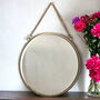 Round Gold Hanging Mirror With Chain, thumbnail 1 of 4