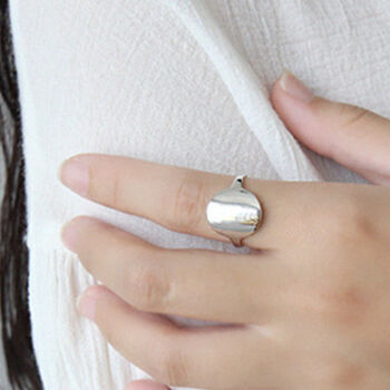 Sterling Silver Geometric Adjustable Rings, 3 of 6