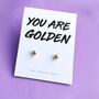 You Are Golden Ball Earrings, thumbnail 1 of 3