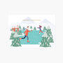 Christmas Skaters Postcards Pack Of 10, thumbnail 2 of 3