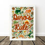 Dino's Rule Kids Wall Art Print, thumbnail 8 of 10