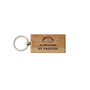 Cornish Gifts 'Powered By Pasties' Rectangular Oak Keyring, thumbnail 2 of 4