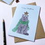 British Shorthair Cat Christmas Card, thumbnail 2 of 2