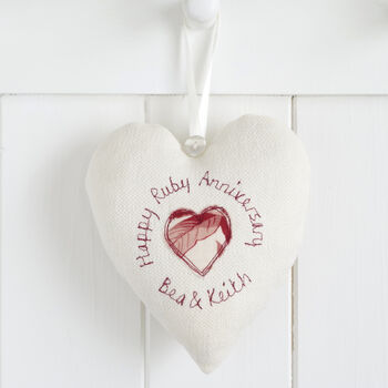 Personalised Pearl 30th Wedding Anniversary Heart Gift, 9 of 11