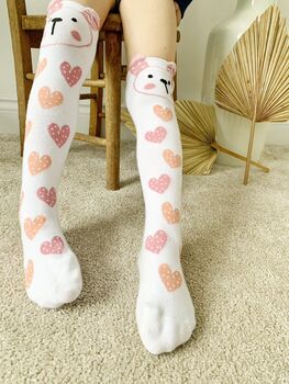 Bouncing Bunny / Rabbit Knee High Socks, 4 of 5
